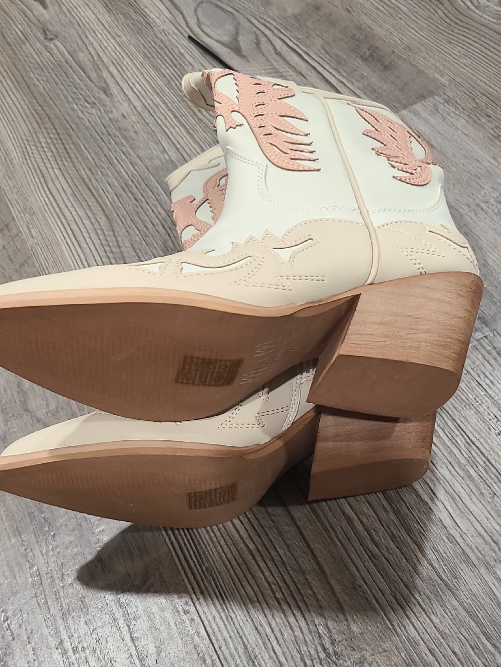 Mi.iM Take Me To Nashville Cowgirl Boots - Ivory Size 6 - Picture 6 of 7